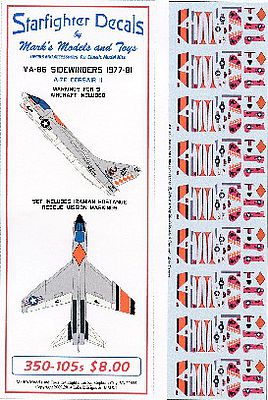 Starfighter A7E Corsair II VA86 Sidewinders 1977-81 & Iranian Hostage Rescue Mission 1/350 #350105