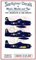 F8F1 Bearcats in USN Service Plastic Model Aircraft Decal 1/48 Scale #4805