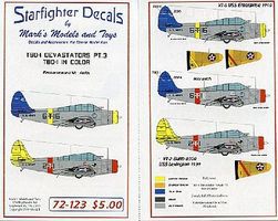 Starfighter TBD1 Devastrators in Color Pt.3 for Airfix Plastic Model Aircraft Decal 1/72 Scale #72123 Starfighter TBD1 Devastrators in Color Pt.3 for Airfix Plastic Model Aircraft Decal 1/72 Scale #72123