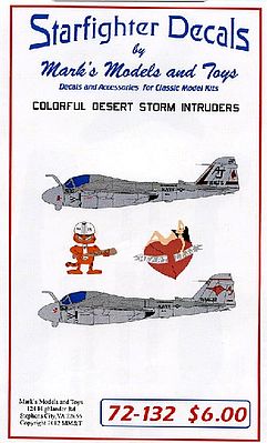 Starfighter Desert Storm Intruders Plastic Model Aircraft Decal 1/72 Scale #72132