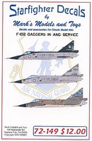 Starfighter F102 ANG Squadrons (NY, CT, PA ANG) for MGK Plastic Model Aircraft Decal 1/72 #72149 Starfighter F102 ANG Squadrons (NY, CT, PA ANG) for MGK Plastic Model Aircraft Decal 1/72 #72149