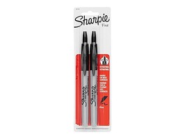 Sharpie Retractable Fine Black Sharpie Markers (2/cd)