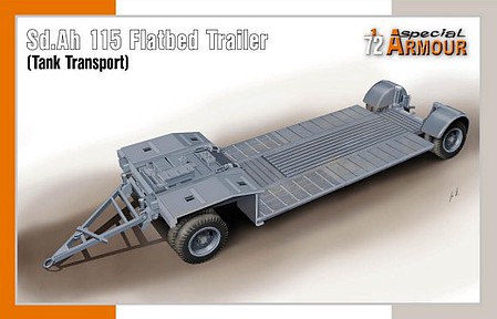Special SdAh 115 Tank Transport Flatbed Trailer Plastic Model Military Kit 1/72 Scale #172022