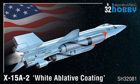 Special 1/32 X15A2 White Ablative Coating High Speed Aircraft