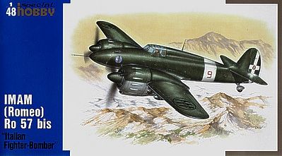 Special IMAM (Romeo) Ro57bis Italian Fighter/Bomber Plastic Model Airplane Kit 1/48 Scale #48075