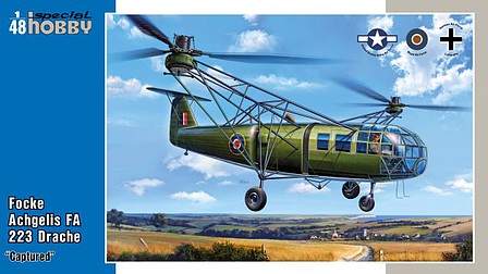 Special Focke Angelis FA 223 Drache Captured Plastic Model Helicopter Kit 1/48 Scale #48201