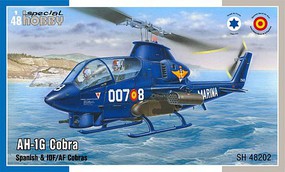Special AH1G Cobra with Spanish & IDF Cobras Markings Plastic Model Helicopter Kit 1/48 #48202