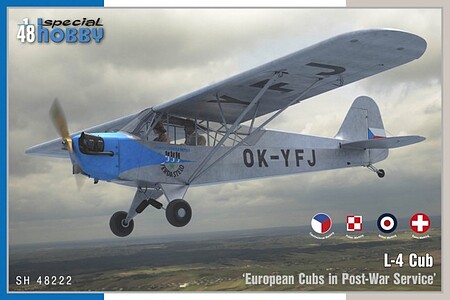 Special L-4 Cub European Cubs in Post War Service Plastic Model Airplane Kit 1/48 Scale #48222