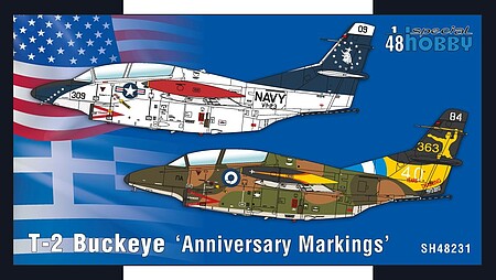 Special T-2 Buckeye Anniversary Markings Plastic Model Airplane Kit 1/48 Scale #48231