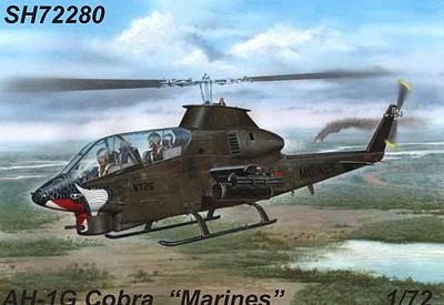 Special AH1G Cobra Marines Helicopter (New Tool) Plastic Model Helicopter Kit 1/72 Scale #72280