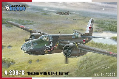 Special A20B/C Boston Light Bomber with UTK1 Turret Plastic Model Airplane Kit 1/72 Scale #72337