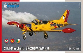 Special SIAI-Marchetti SF260M/AM/W Trainer Aircraft Plastic Model Airplane Kit 1/72 Scale #72418