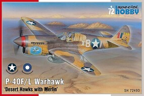 Special 1/72 P40F/L Warhawk Desert Hawks w/Merlin Fighter