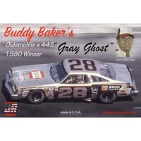 Salvinos Buddy Baker 1980 Gray Ghost Oldsmobile Plastic Model Racecar Kit 1/25 Scale #1806