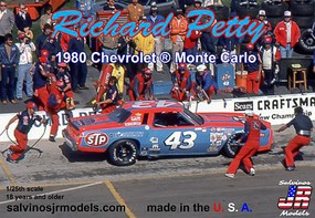 Salvinos Richard Petty #43 1980 Chevrolet Monte Carlo Plastic Model Racecar Kit 1/25 Scale #19801