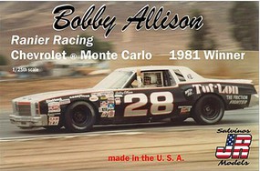 Salvinos Allison #28 Tuf-Lon 1981 Chevrolet Monte Carlo Plastic Model Racecar Kit 1/24 Scale #19813