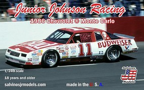 Salvinos Darrell Waltrip #11 Chevrolet Monte Carlo 1986 Plastic Model Racecar Kit 1/24 Scale #19861