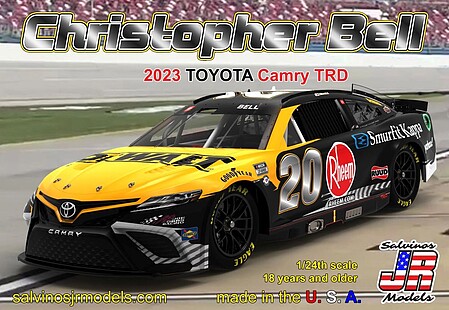 Salvinos 1/24 Christopher Bell 2023 NASCAR Toyota Camry TRD Race Car (Primary Livery) (Ltd Prod)