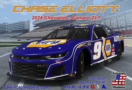 Salvinos 1/24 Chase Elliott 2024 NASCAR Chevrolet Camaro ZL1 Race Car (Primary Livery) (Ltd Prod)
