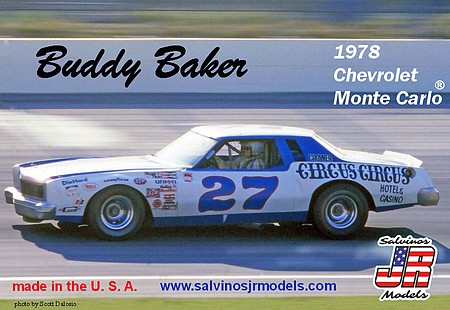 Salvinos Buddy Baker 78 Monte Carlo Plastic Model Car 1/25 Scale #27