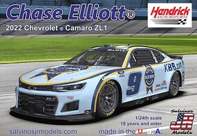 Salvinos 2022 Camaro Chase Elliot #9 Kelley Blue Book Scheme Plastic Model Car Kit 1/24 Scale #37469