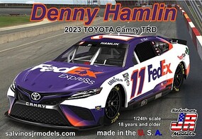 Salvinos 2023 Denny Hamlin #11 Toyota Camry FedEx Plastic Model Car Kit 1/24 Scale #39178