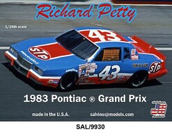 Salvinos 1983 Richard Petty Pontiac Grand Prix #43 Talladega Plastic Model Car Kit 1/24 #9930