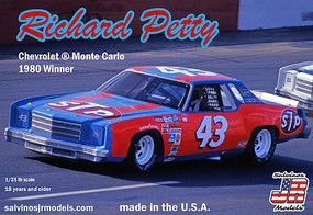 Salvinos Richard Petty Monte Carlo 43 Plastic Model Car 1/25 Scale #c1980n Salvinos Richard Petty Monte Carlo 43 Plastic Model Car 1/25 Scale #c1980n