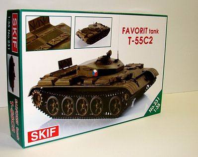 Skif T55C2 Favorit Czech Training Tank w/Photo-Etched Plastic Model Tank Kit 1/35 Scale #231