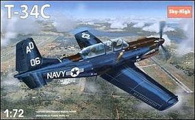 Skyhigh T34C Turbo Mentor USN Aircraft Plastic Model Airplane Kit 1/72 Scale #7223