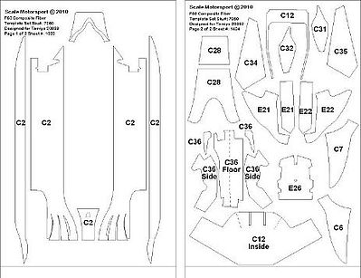 Scale-Motor Ferrari F60 F1 Template Comp. Fiber Decal Set For TAM Model Vehicle Accessory 1/20 #7060