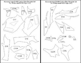 Scale-Motor Kawasaki ZX-RR Motorcycle Template Comp. Fiber Vehicle Decal 1/12 Scale #7240 Scale-Motor Kawasaki ZX-RR Motorcycle Template Comp. Fiber Vehicle Decal 1/12 Scale #7240