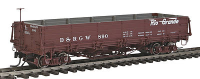 SoundTraxx Drop Bottom Gondola D&RGW #890 HOn3 Scale Model Train Freight Car #340567