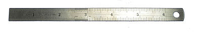 Squadron 6 Flexible Stainless Steel Ruler & Drill Gauge 1/2 Wide w/Pegboard Hole on End