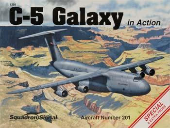 Squadron C-5 Galaxy In Action Authentic Scale Model Airplane Book #1201