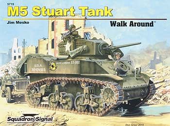 Squadron M5/M5A1 Stuart Walk Around Authentic Scale Tank Vehicle Book #5719