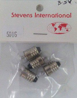 Stevens 3.5v Screw Base Pea Bulb fits STV #124 & #1510 (4/pk)