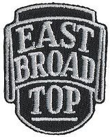 Sundance East Broad Top (Black, Silver) 2'' Vertical Cloth Railroad Patch #73027 Sundance East Broad Top (Black, Silver) 2'' Vertical Cloth Railroad Patch #73027