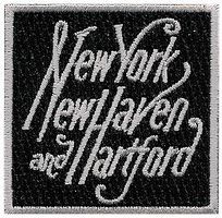 Sundance New York,New Haven and Hartford (Script, White, Black) 2'' Cloth Railroad Patch #73058 Sundance New York,New Haven and Hartford (Script, White, Black) 2'' Cloth Railroad Patch #73058