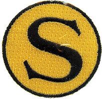 Sundance New York, Susquehanna & Western (S Logo, Yellow, Black) 1-3/4'' Cloth Railroad Patch #73090 Sundance New York, Susquehanna & Western (S Logo, Yellow, Black) 1-3/4'' Cloth Railroad Patch #73090
