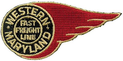 Sundance Western Maryland (Fireball, Black, Gold, Red) 3 Horizontal Cloth Railroad Patch #73107