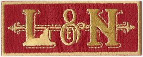 Sundance Louisville & Nashville (Red, Gold) 2-5/8'' Horizontal Cloth Railroad Patch #74051 Sundance Louisville & Nashville (Red, Gold) 2-5/8'' Horizontal Cloth Railroad Patch #74051