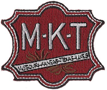 Sundance Missouri-Kansas-Texas (Large M-K-T, Red, White, Green) 2 Cloth Railroad Patch #74057