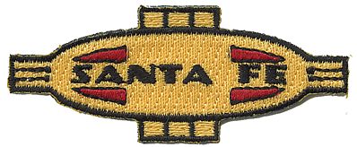 Sundance Santa Fe (Warbonnet Nose/Cigar Band, Yellow, Red, Black) 2-3/4 Cloth Railroad Patch #76077