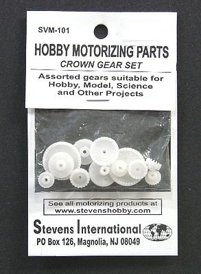 Stevens-Motors Assorted Plastic Crown Gear Set (1.9mm ID) (12pcs)