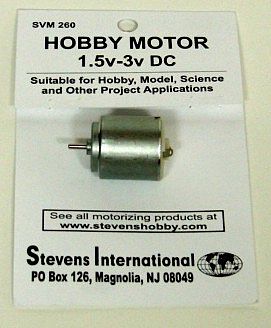 Stevens-Motors 1.5 to 3v DC Small Electric Motor (Round Can) (for slower RPMs)