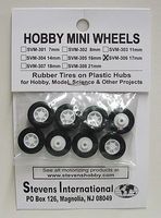 17mm Rubber Tires on Plastic Hubs (8)