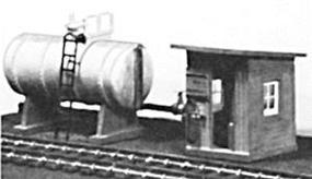 Stewart Oil Storage Tank/Pump House Kit Model Railroad Building N Scale #1107