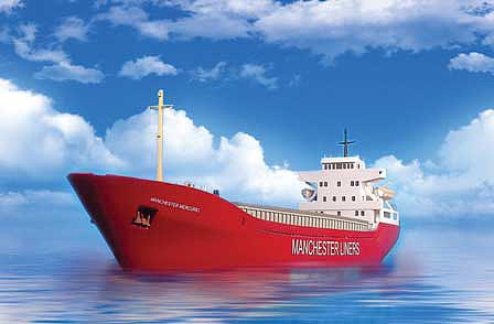 Sylvan Manchester Container Ship Resin Kit (21 inches) N Scale Model Railroad Vehicle #n2123
