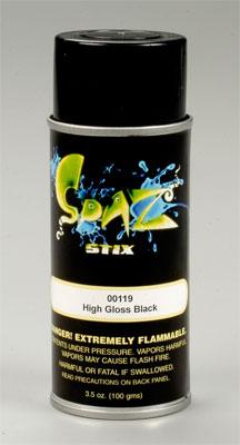 Spaz Aerosol Paint High Gloss Black Lacquer 3.5 oz